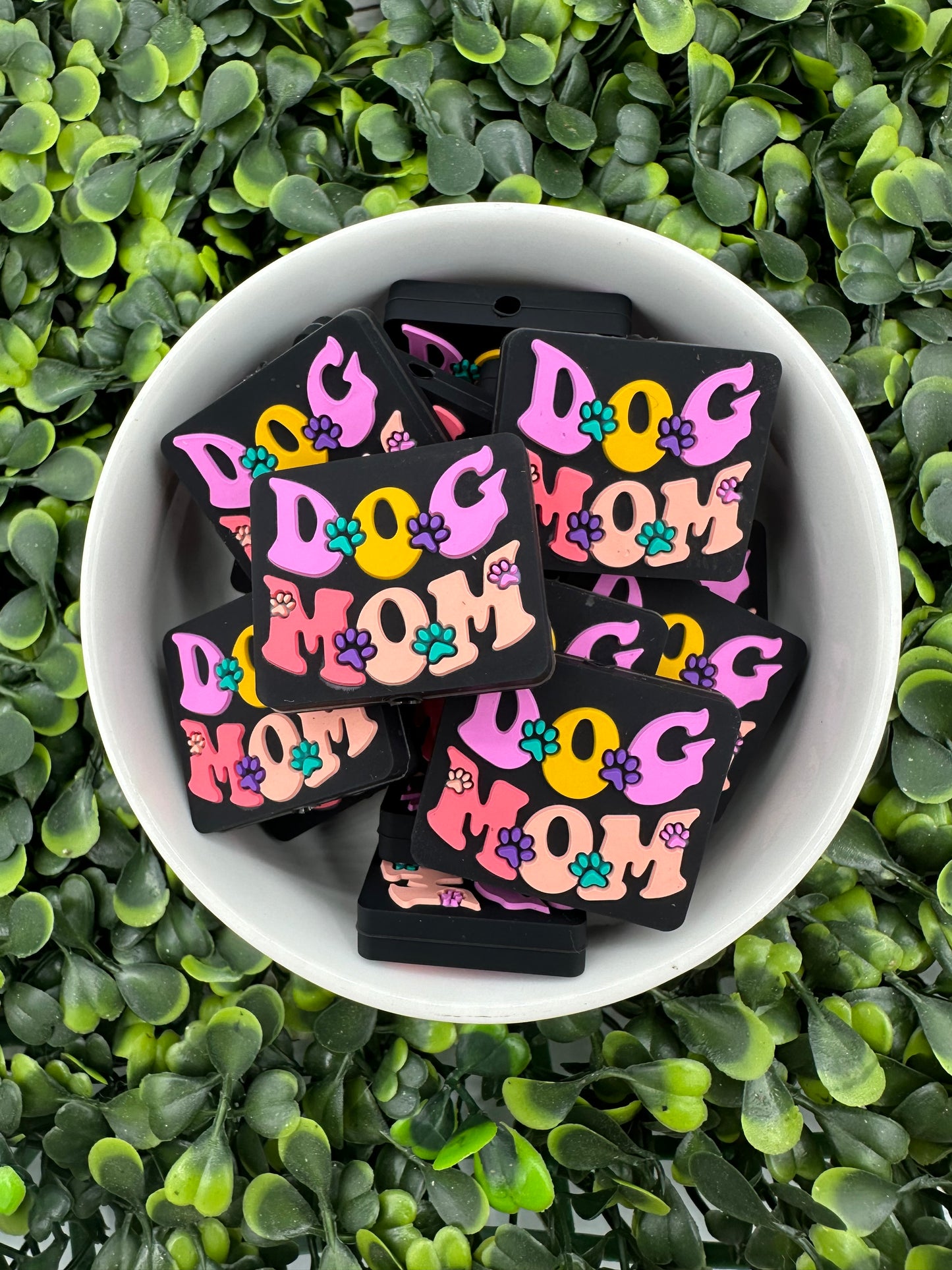 Dog Mom Silicone Focal Bead