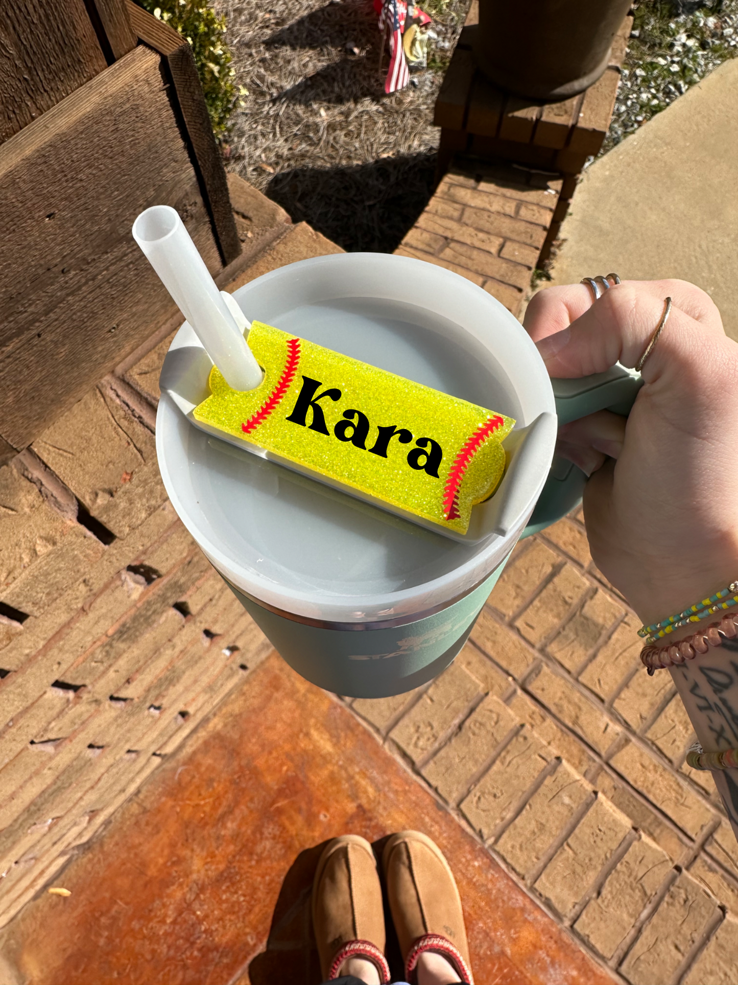 Softball Custom Tumbler Tag
