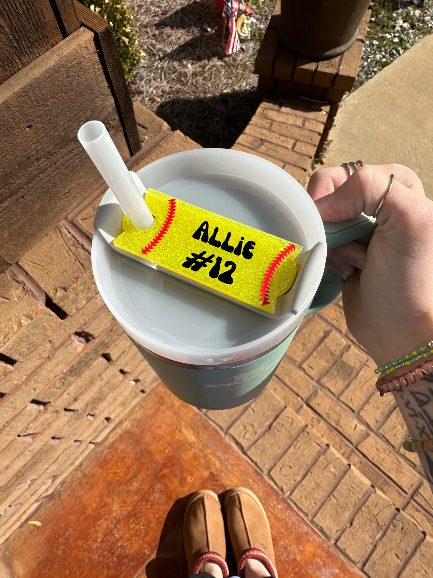 Softball Custom Tumbler Tag
