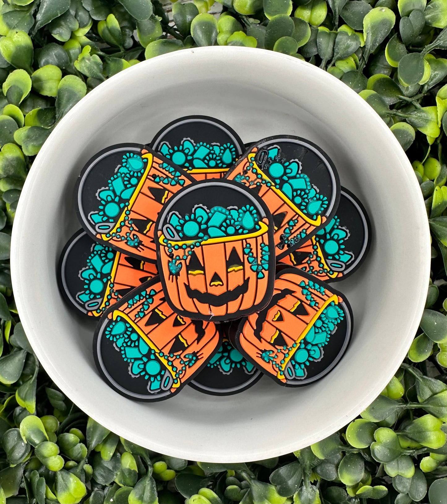 Western Halloween Bucket Silicone Focal Bead