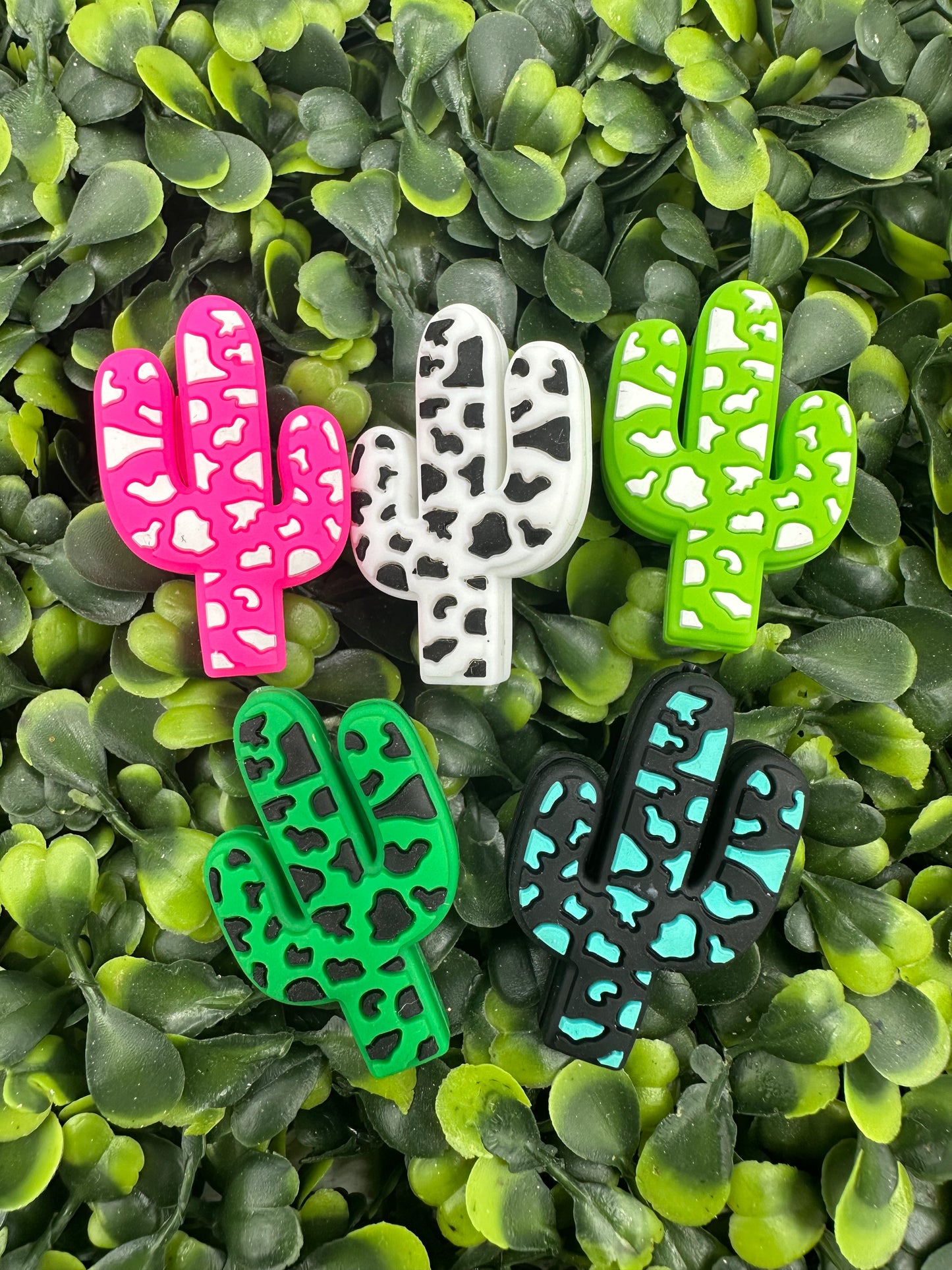 Western Cactus Silicone Focal Bead