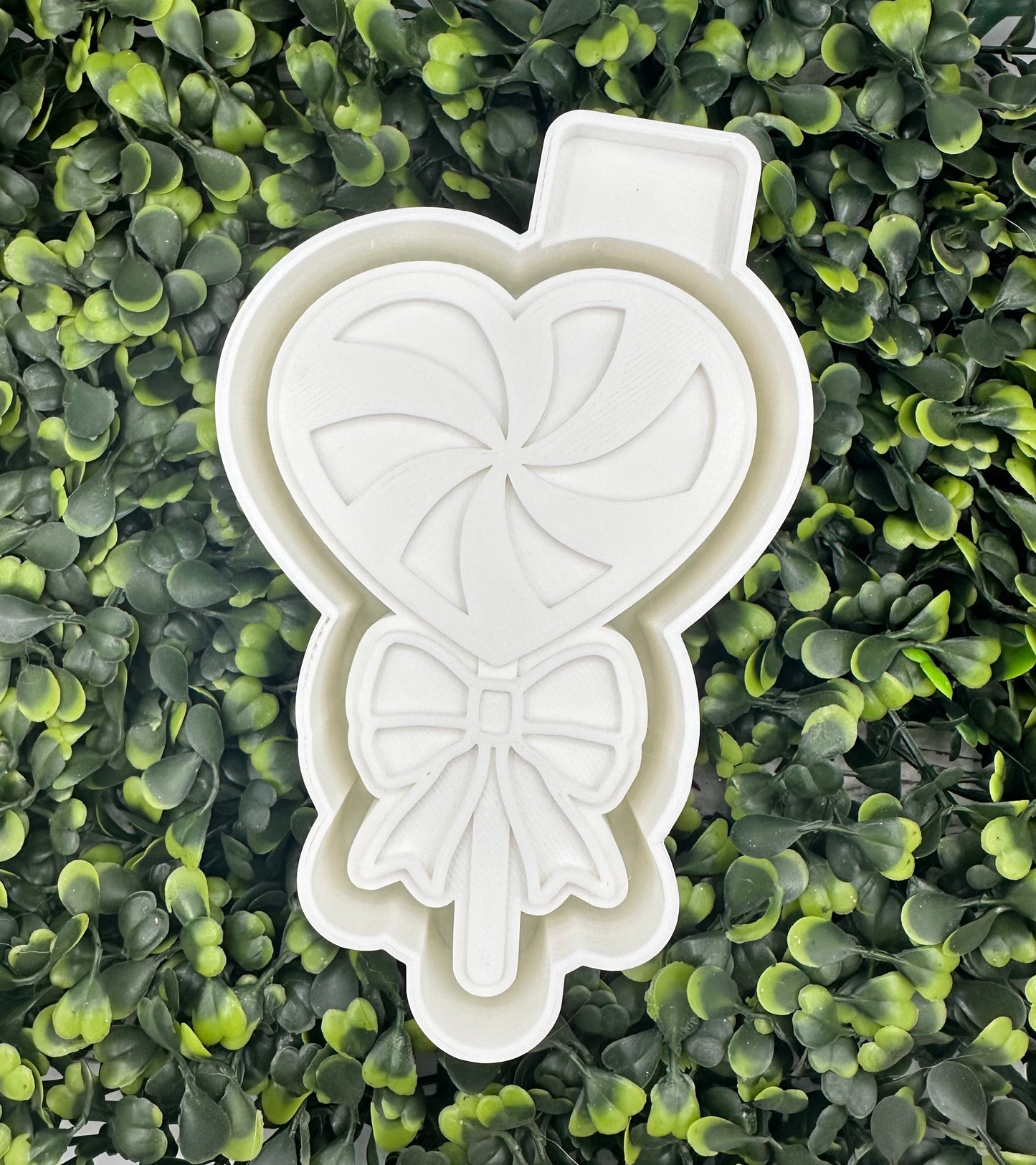 Valentine Heart Candy with Bow Silicone Mold