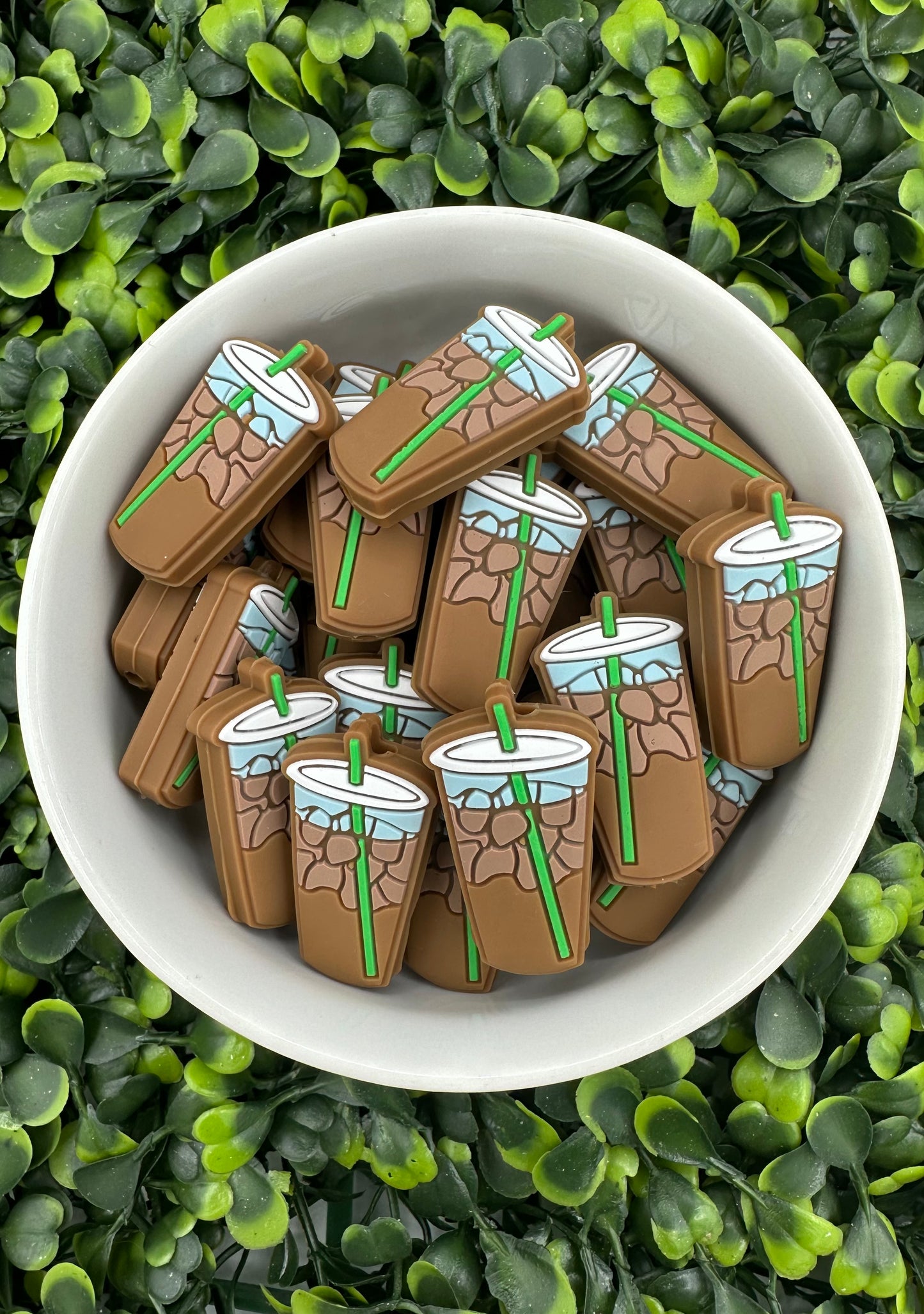 Iced Coffee Silicone Focal Bead