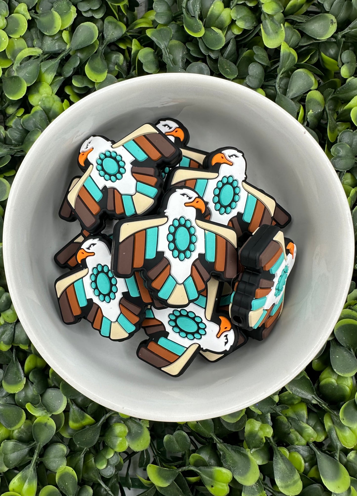 Concho Eagle Silicone Focal Bead