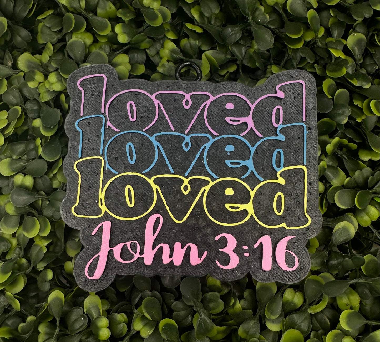 Loved John 3:16 Car Freshie