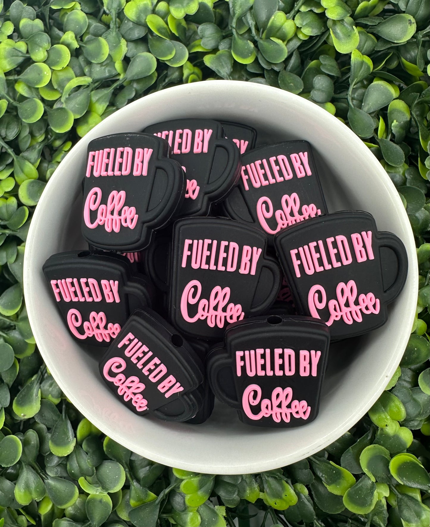 Fueled By Coffee Silicone Focal Bead