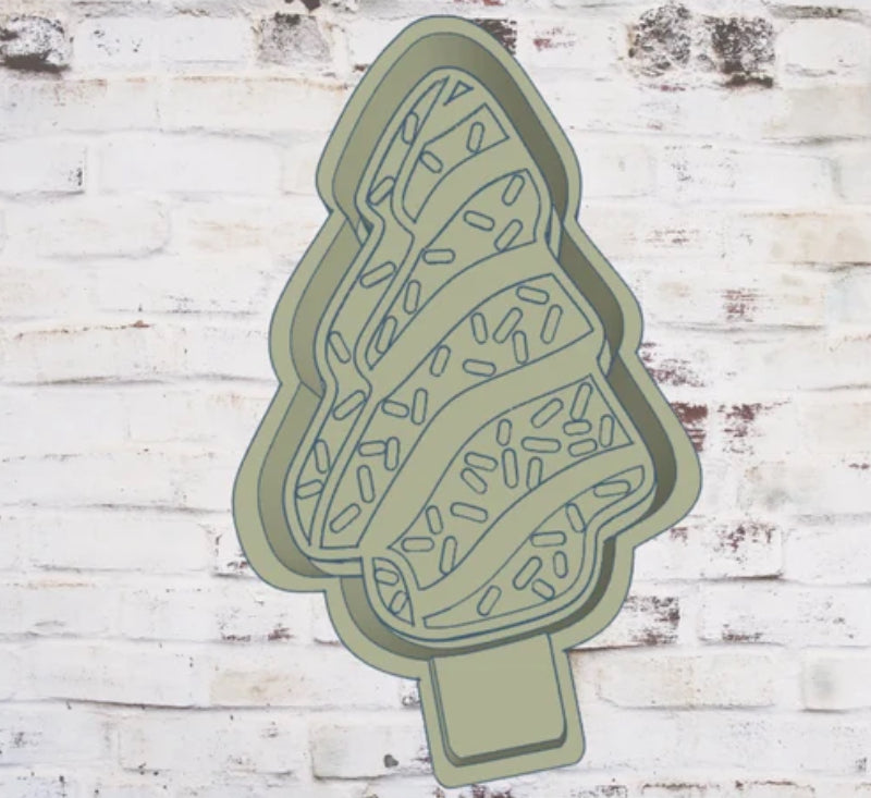 Outlined Tree Cake Silicone Mold