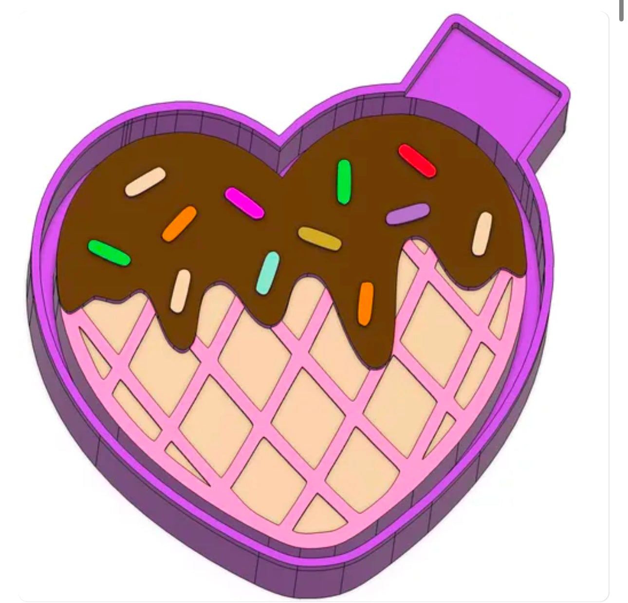 Heart Shaped Ice Cream Silicone Mold