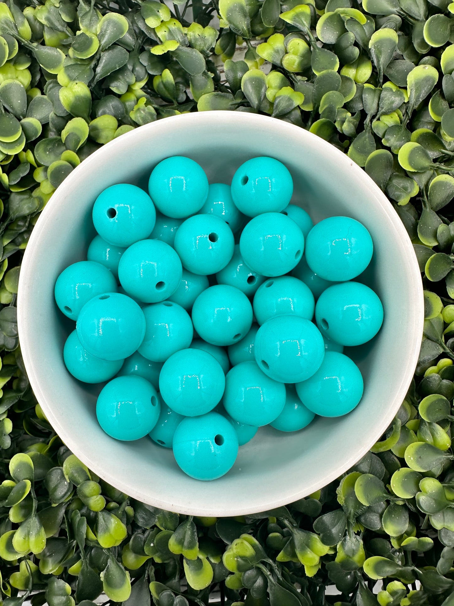 15mm Liquid Teal Silicone Bead