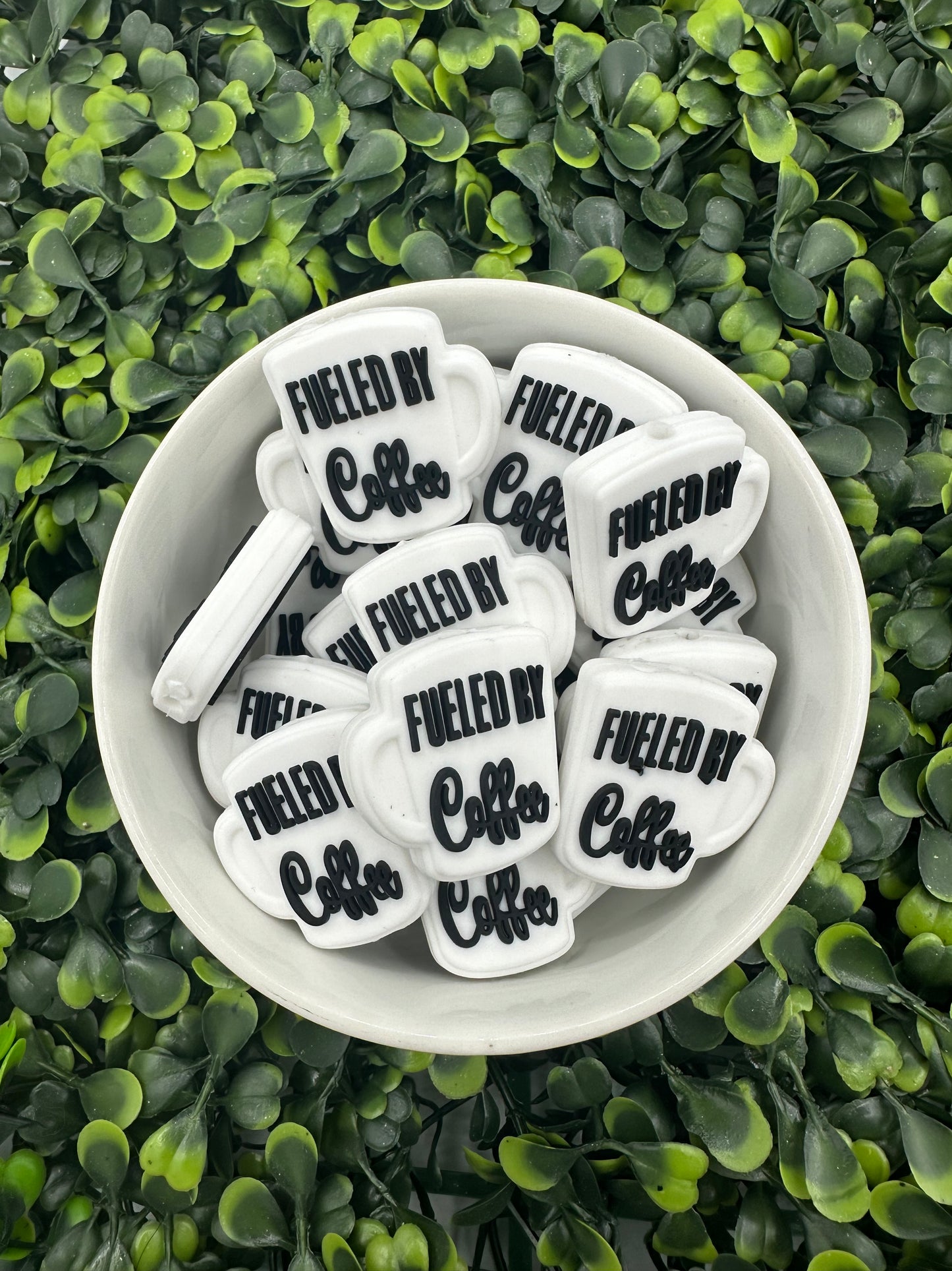 Fueled By Coffee Silicone Focal Bead