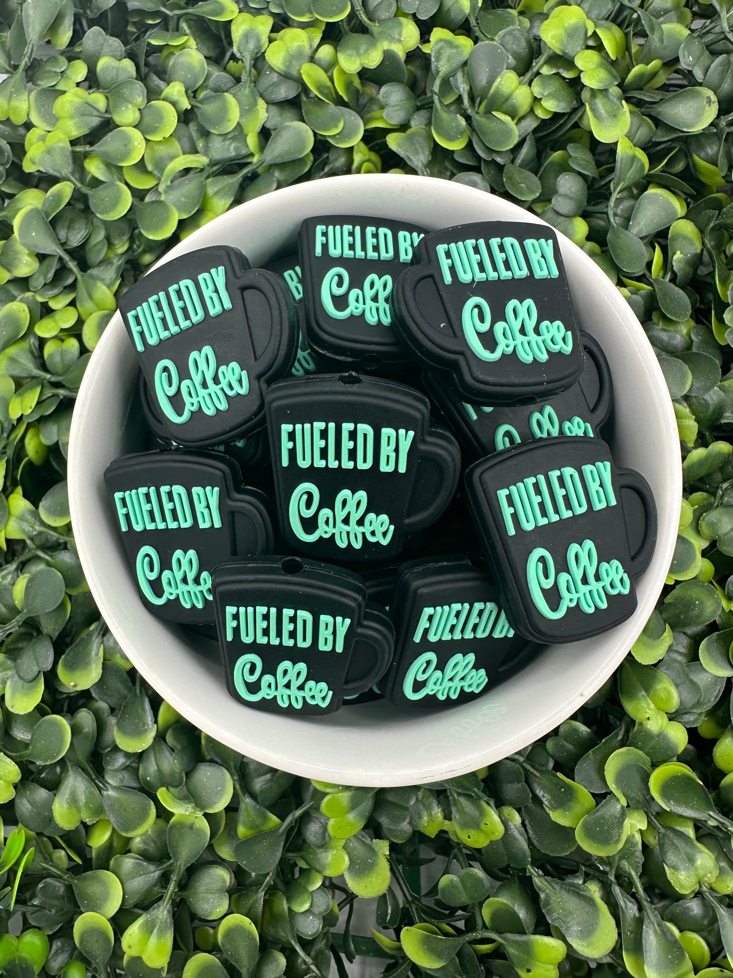 Fueled By Coffee Silicone Focal Bead