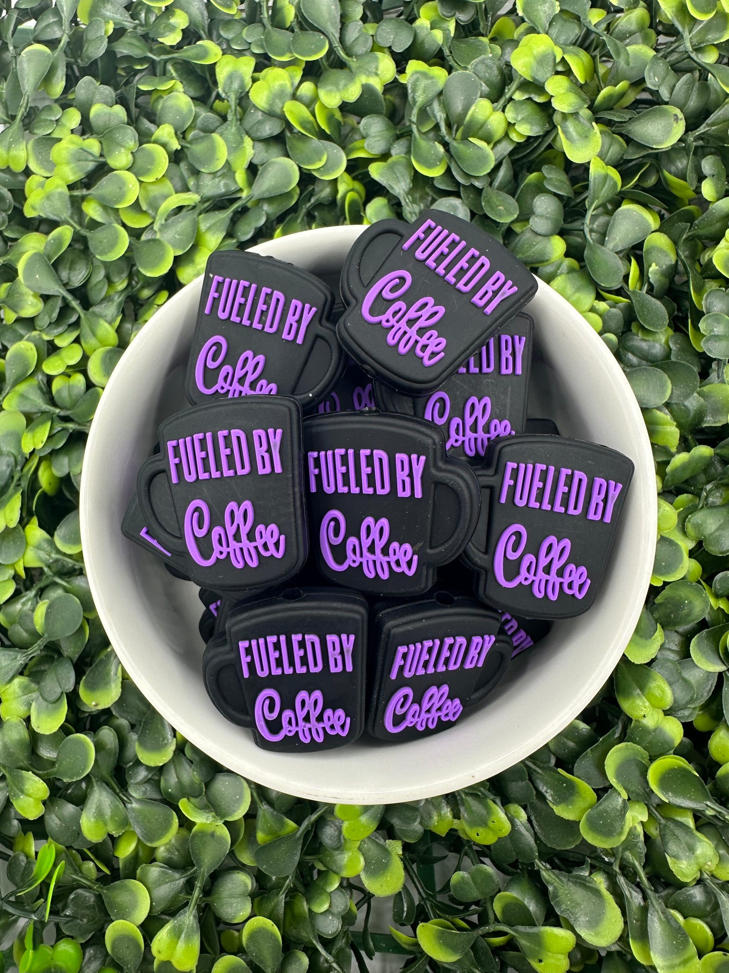 Fueled By Coffee Silicone Focal Bead