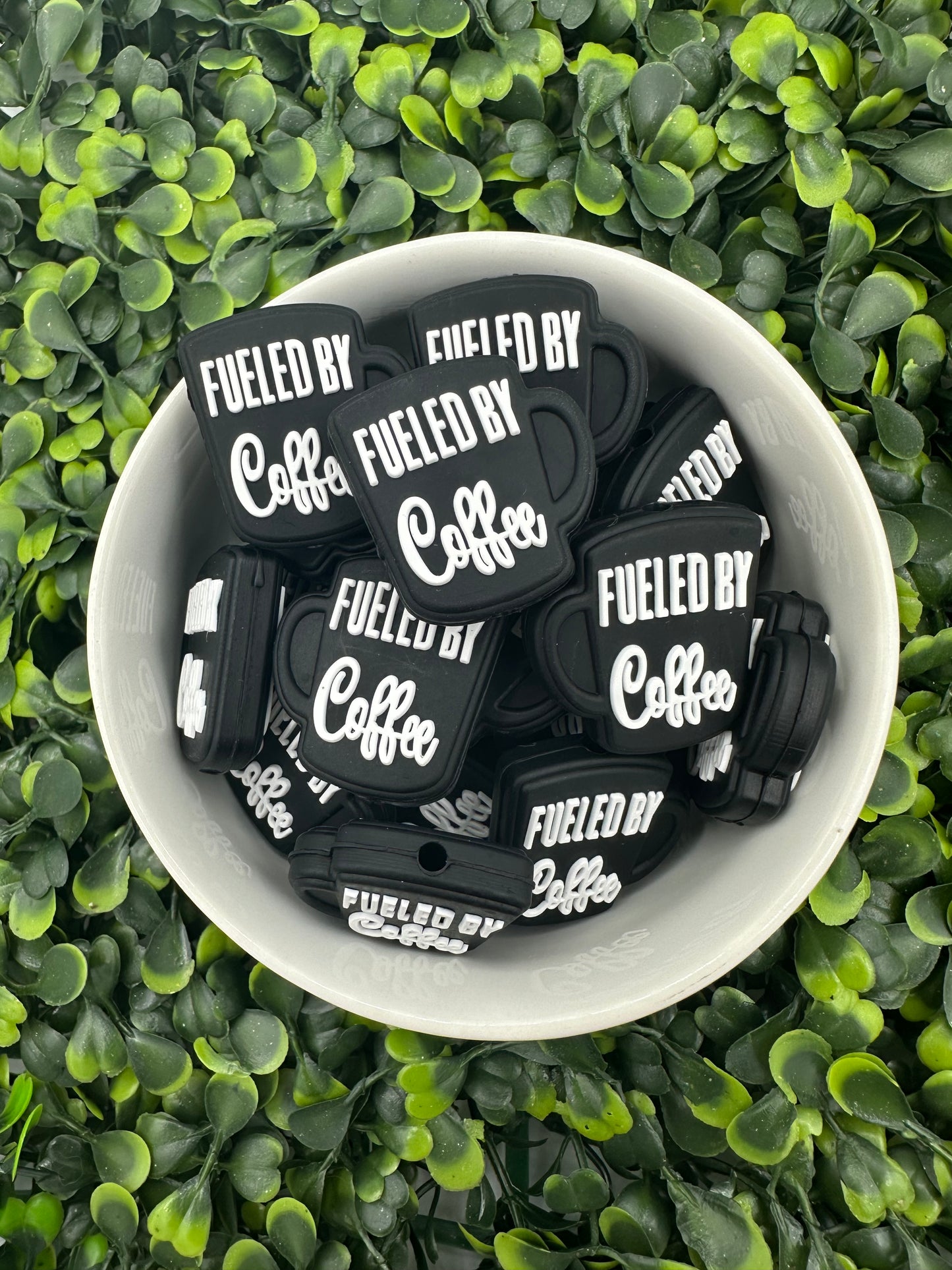 Fueled By Coffee Silicone Focal Bead