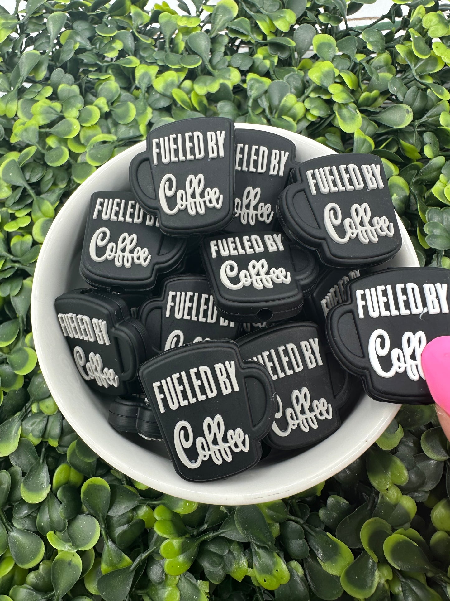 Fueled By Coffee Silicone Focal Bead