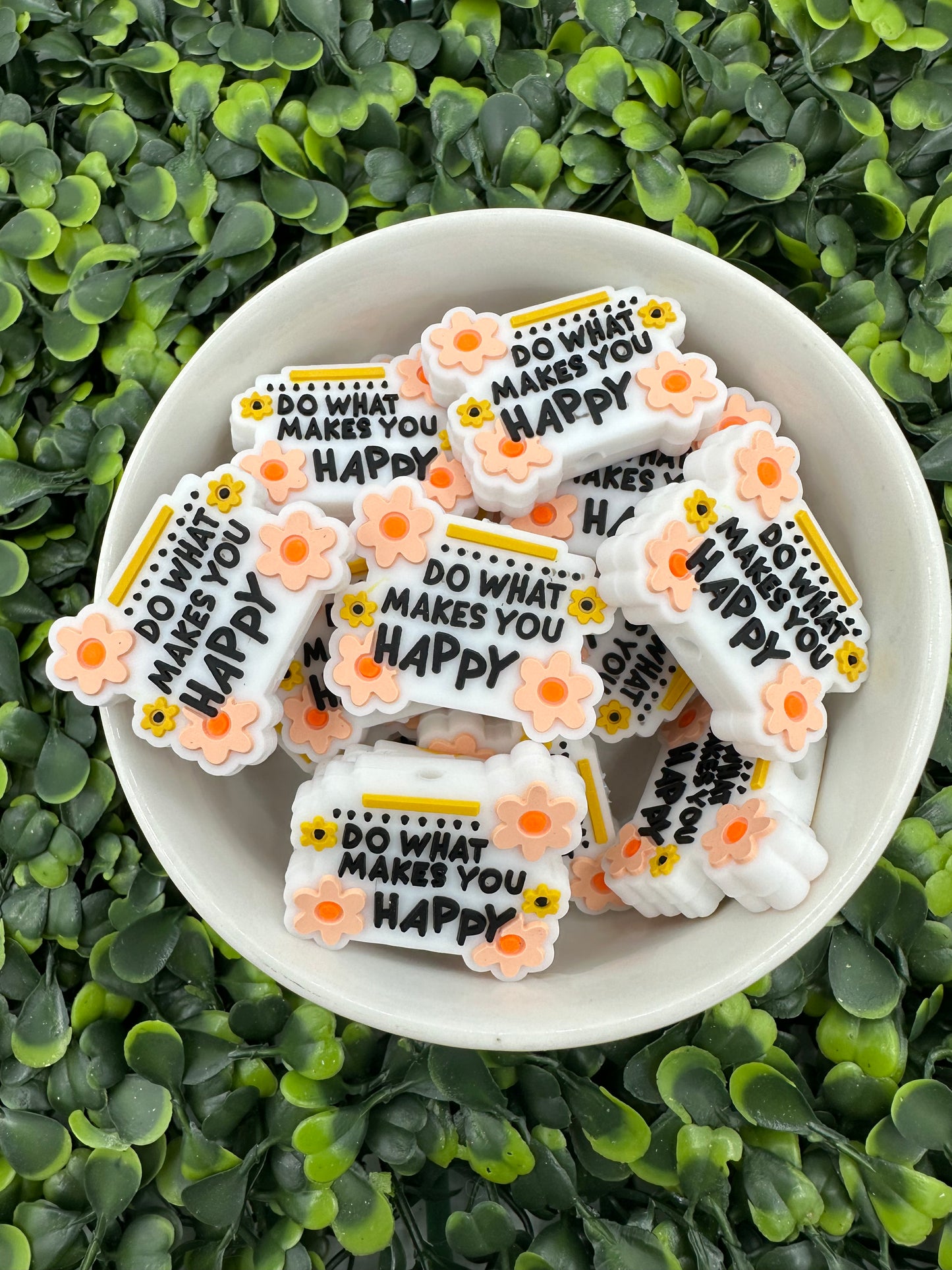Do What Makes You Happy Silicone Focal Bead