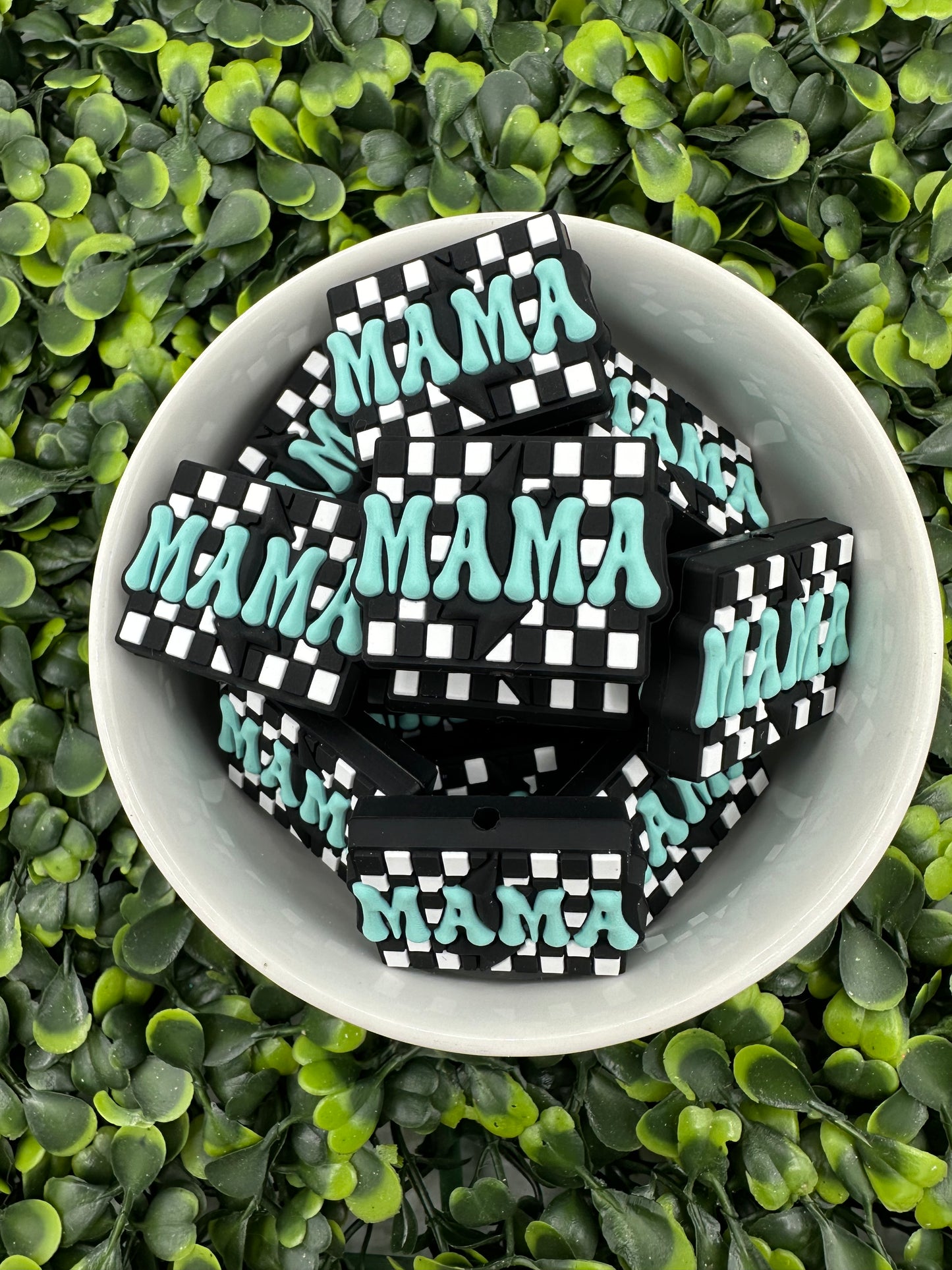 Retro Mama Silicone Focal Bead