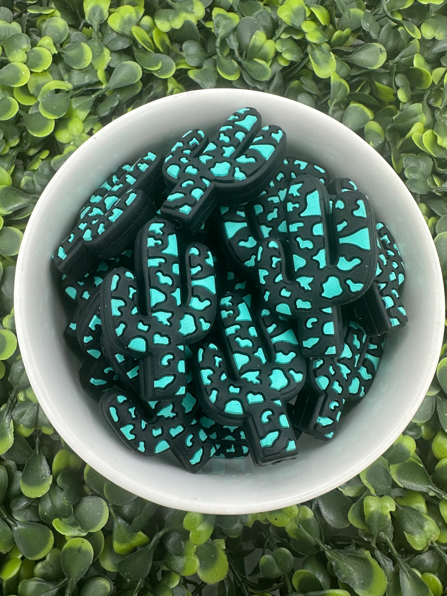 Western Cactus Silicone Focal Bead