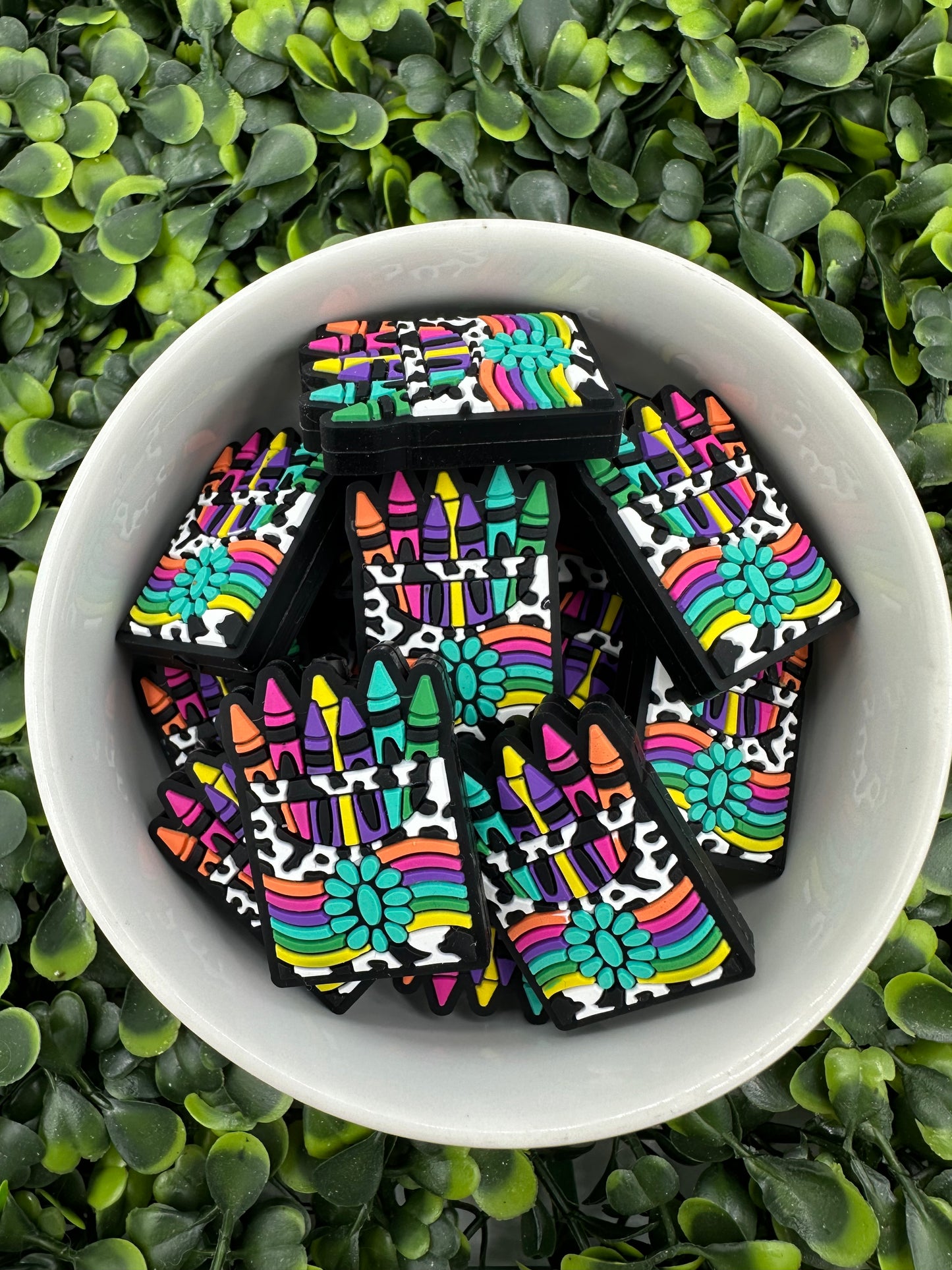 Western Crayon Silicone Focal Bead