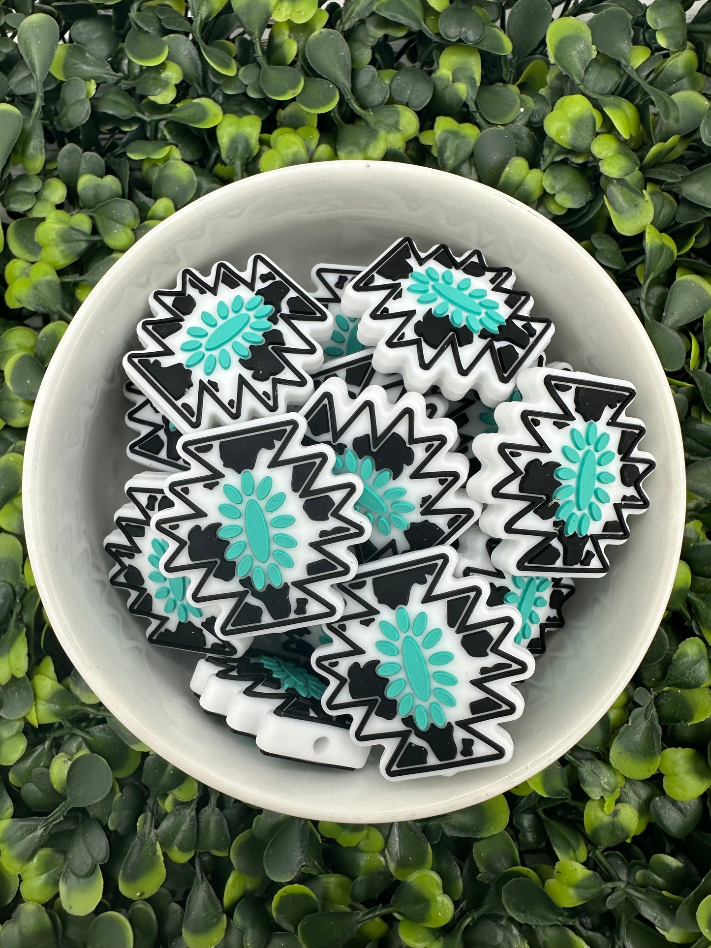 Western Concho Silicone Focal Bead