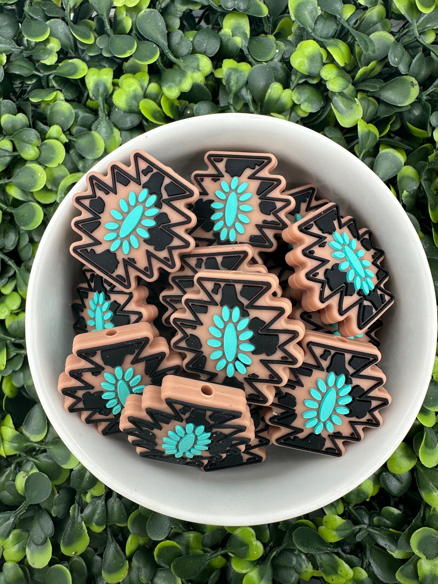 Western Concho Silicone Focal Bead