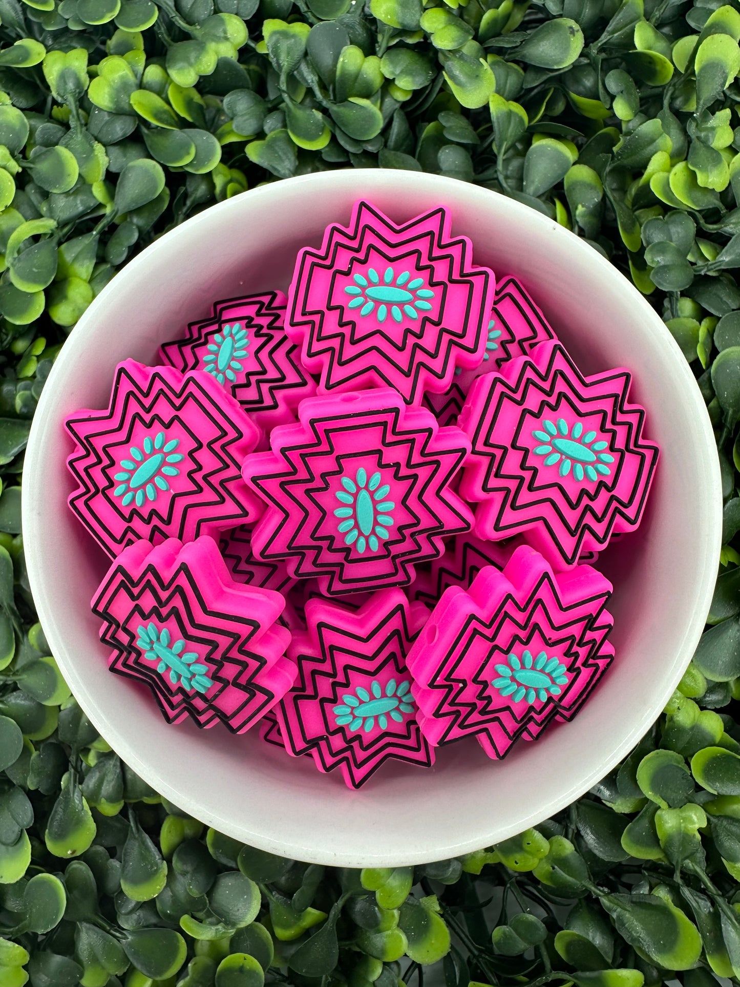 Western Concho Silicone Focal Bead