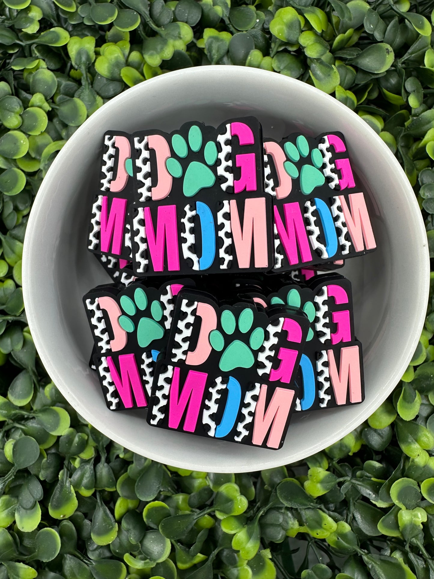 Dog Mom Silicone Focal Bead
