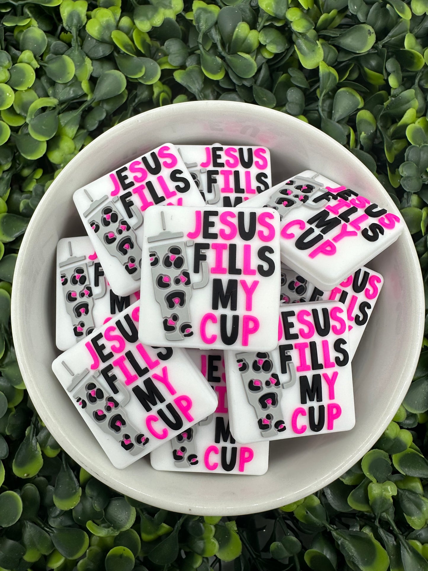 Jesus Fills My Cup Silicone Focal Bead