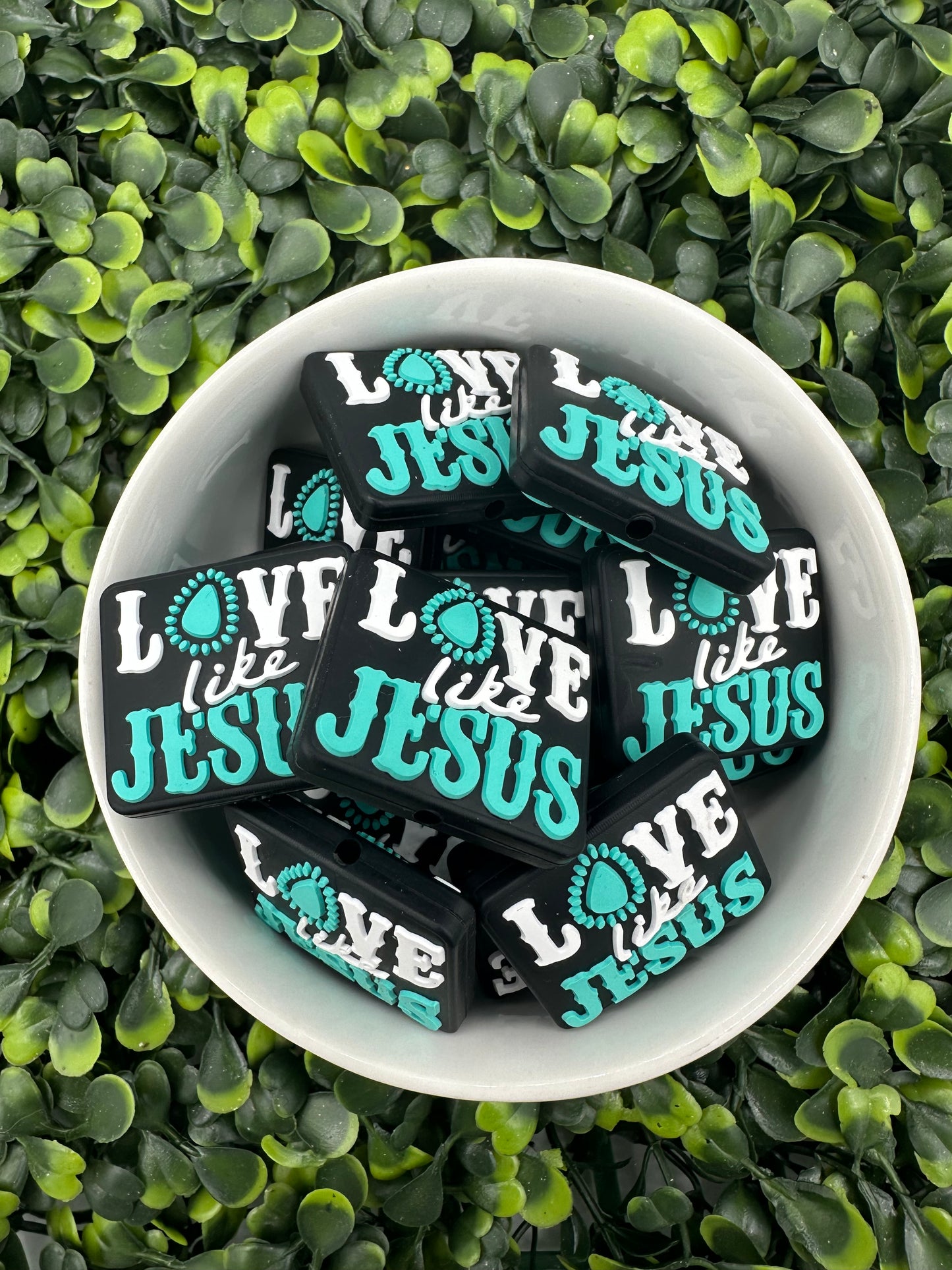 Love Like Jesus Silicone Focal Bead