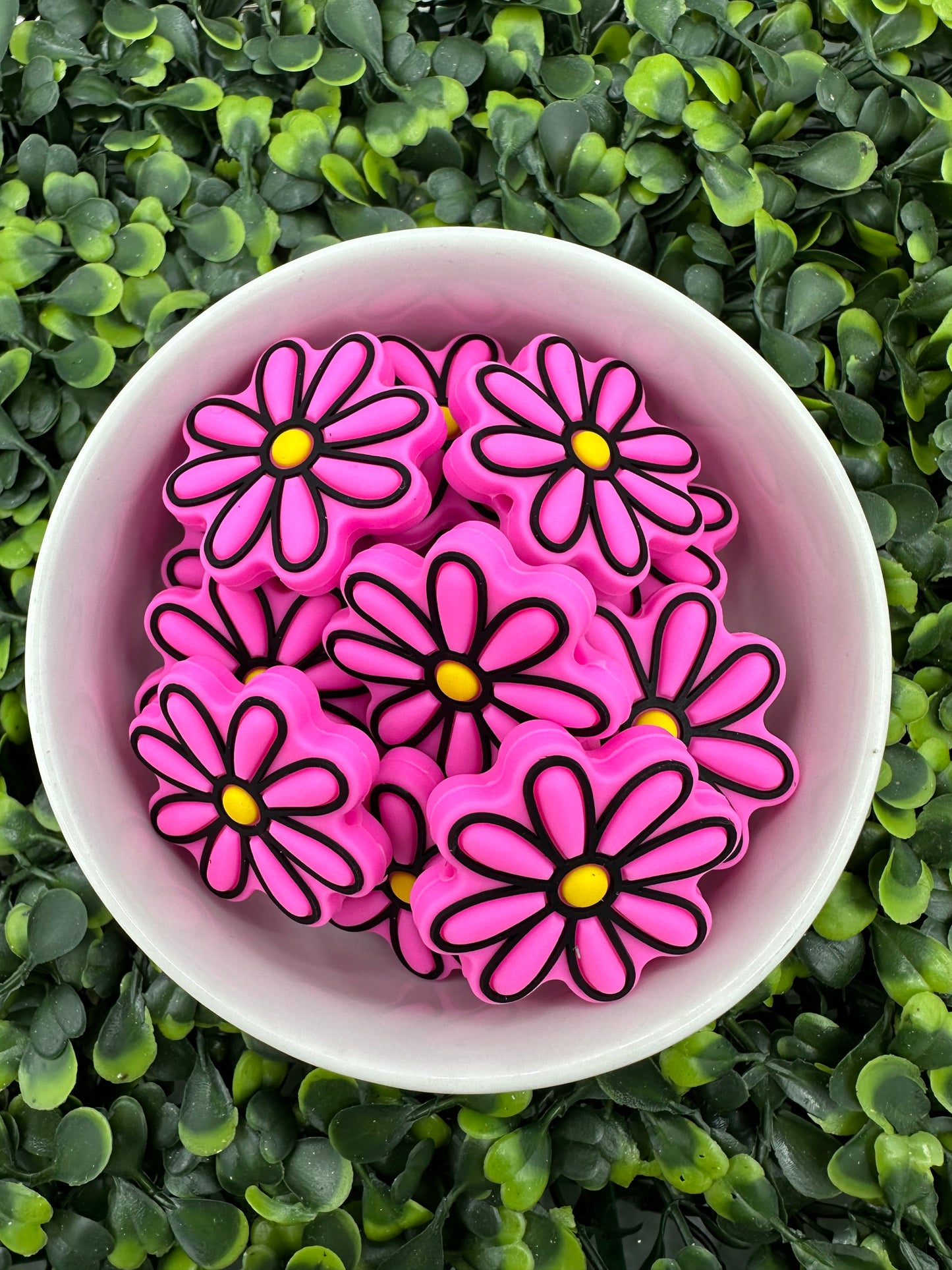 Daisy Silicone Focal Bead