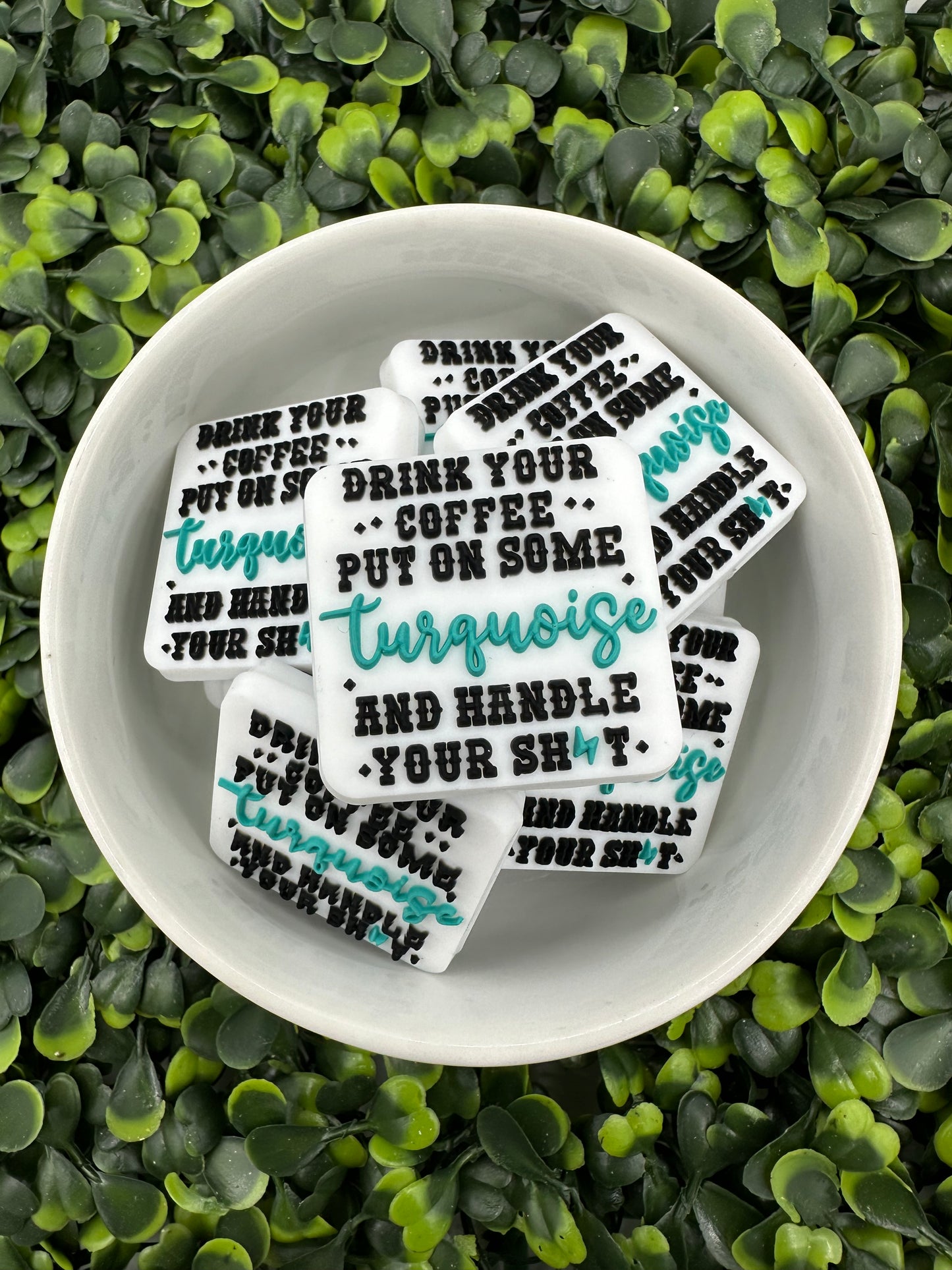 Put On Some Turquoise Silicone Focal Bead