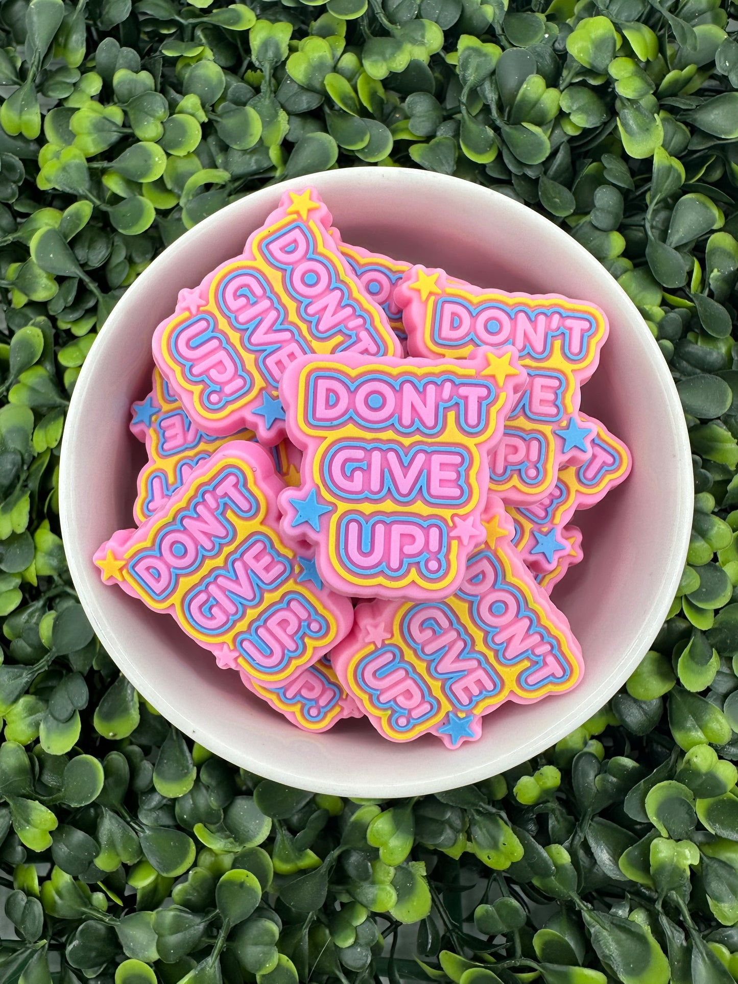 Don’t Give Up Silicone Focal Bead