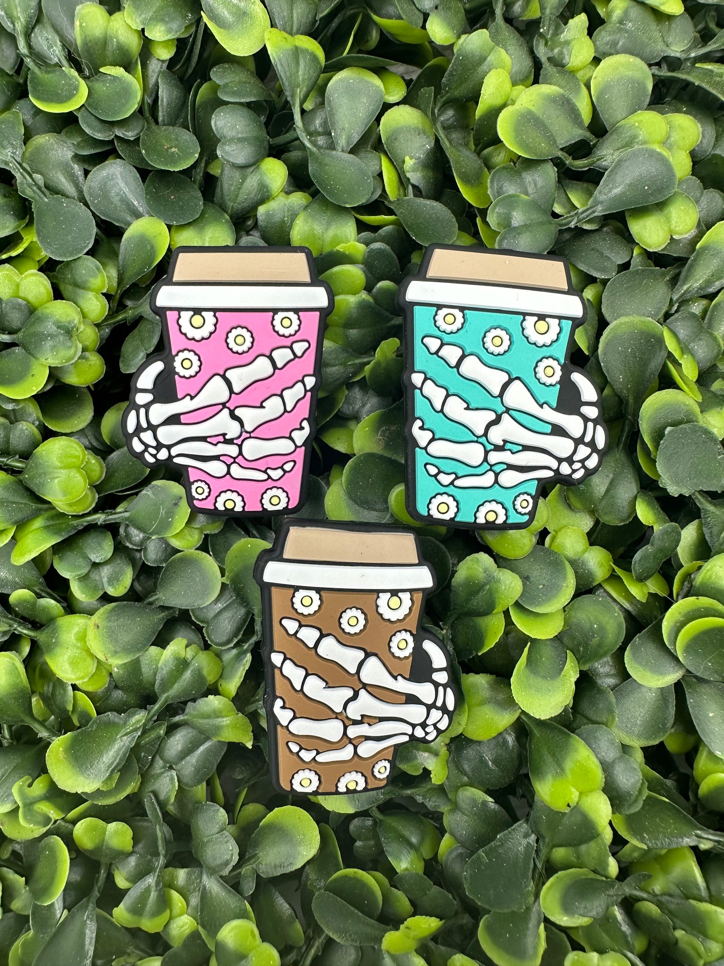 Skeleton Coffee Silicone Focal Bead