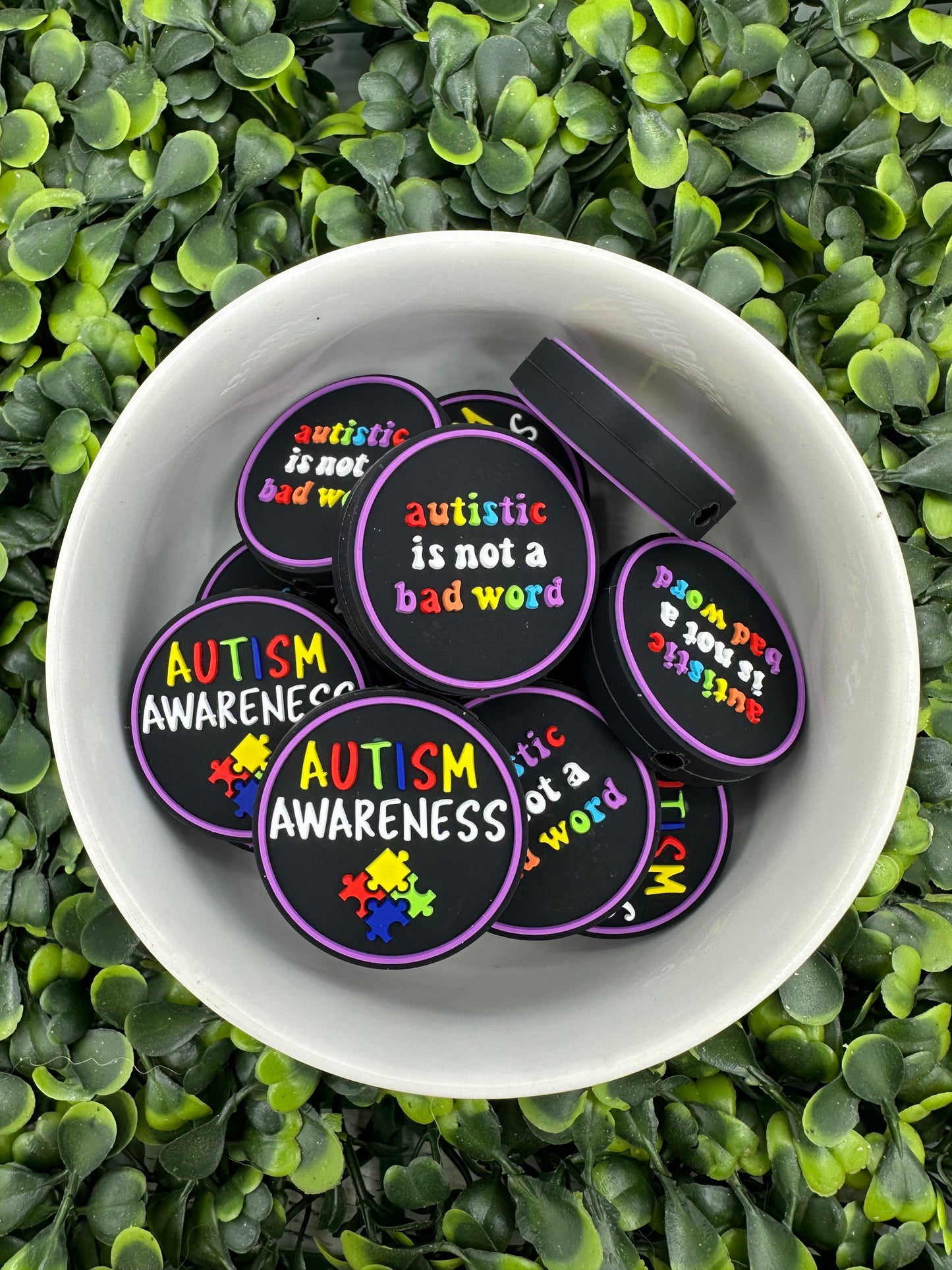 Autism Awareness Silicone Focal Bead