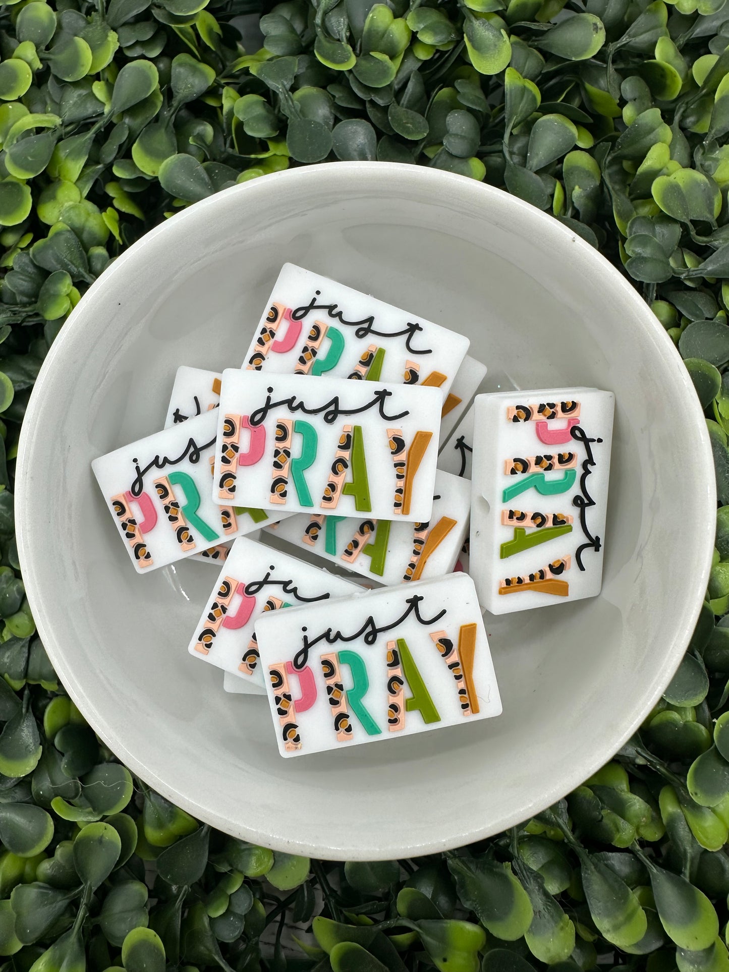 Just Pray Silicone Focal Bead