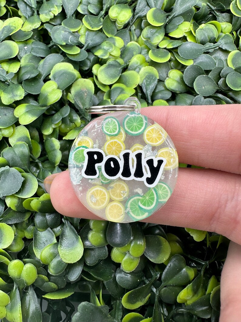 Lemon/Lime Resin Animal ID Tags