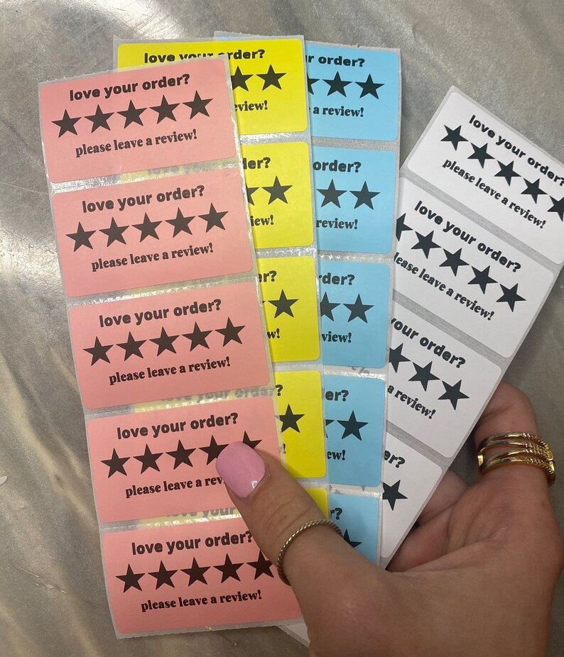 Love Your Order? Leave A Review Thermal Stickers