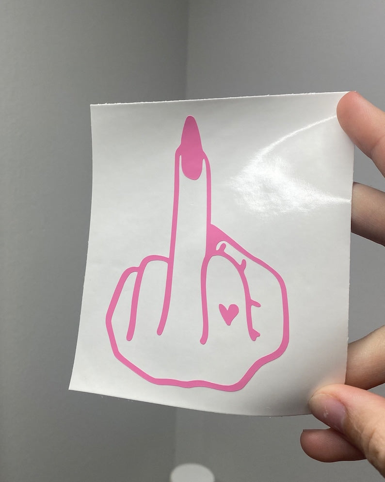Middle Finger Decal