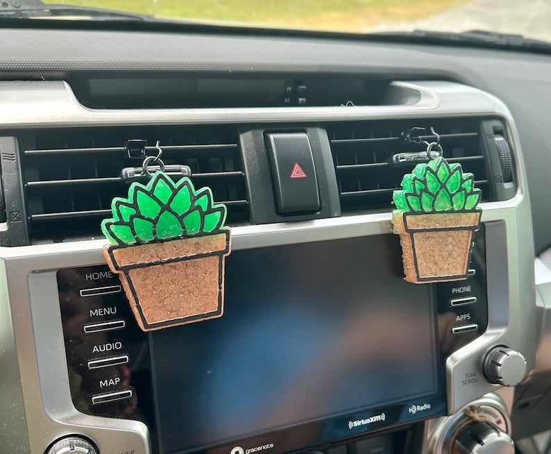 Succulent Vent Clip Car Freshie