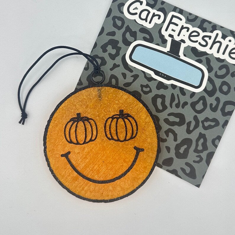 Pumpkin Eyes Happy Face Car Freshie