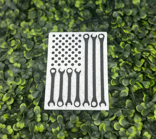 Wrench Flag Car Freshie