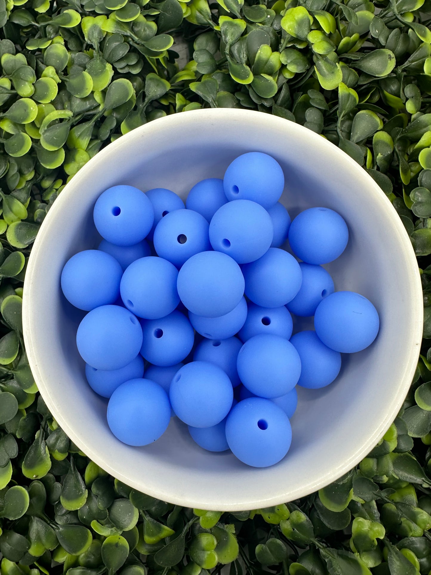 15mm Periwinkle Blue Silicone Bead