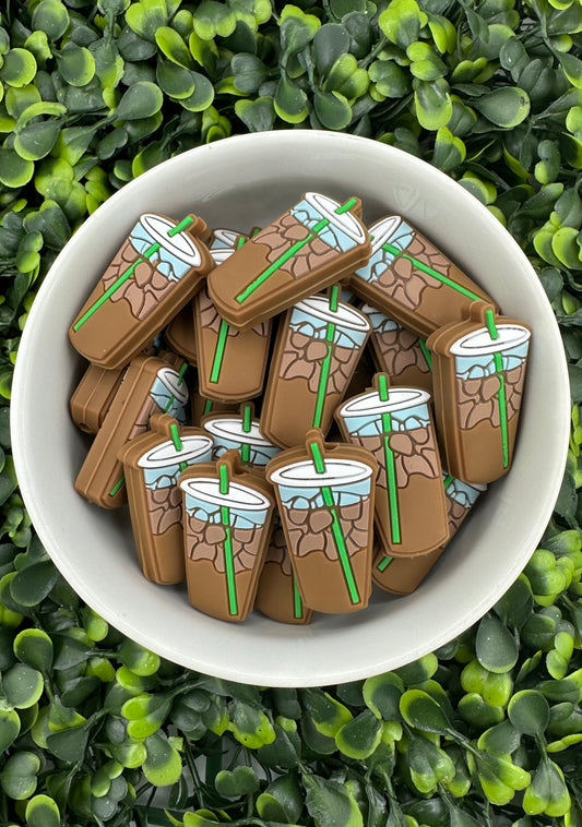 Iced Coffee Silicone Focal Bead
