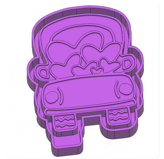 Heart filled Truck Silicone Mold