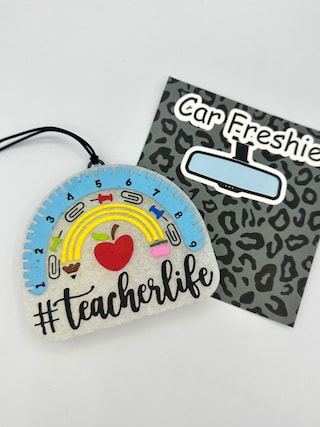 Teacher Rainbow Car Freshie