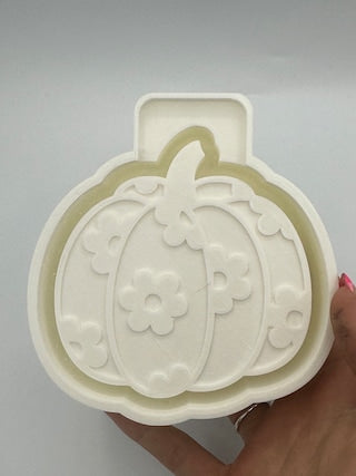 Pumpkin with Flowers Silicone Mold