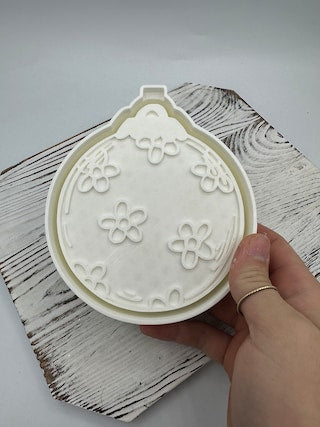 Christmas Floral Ornament Silicone Mold