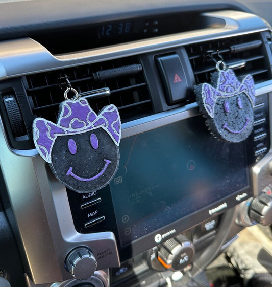 Cowgirl Happy Face Vent Clips Car Freshie