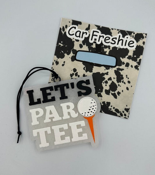 Let's Par Tee Golf Car Freshie