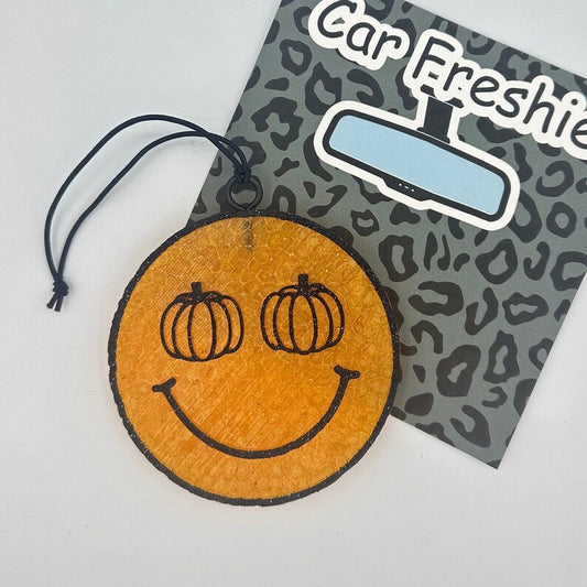 Pumpkin Eyes Happy Face Car Freshie